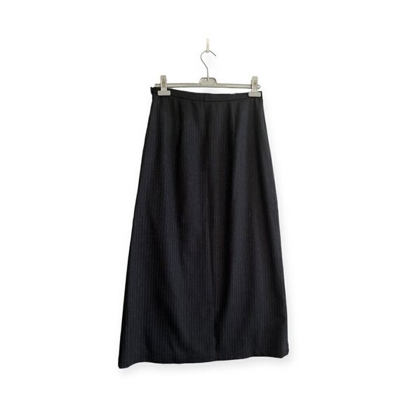 Philosophy di Alberta Ferretti Maxi Pin Stripe Wool Skirt, Size US8 - Picture 2 of 13